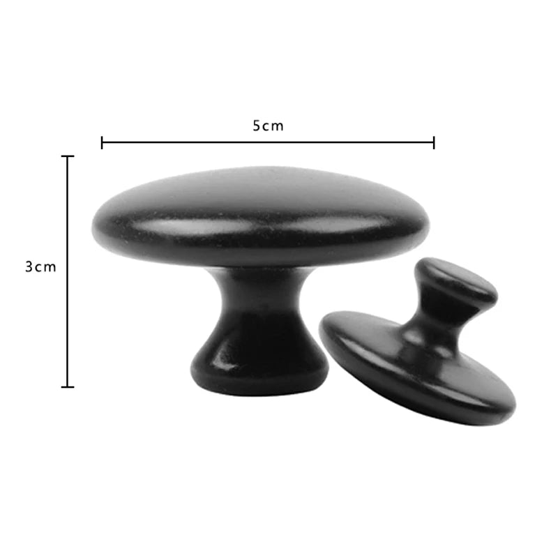 Smooth Mushroom-Shaped Lava Basalt Stone – Hot Stone for Facial & Body Massage Therapy - Image 4