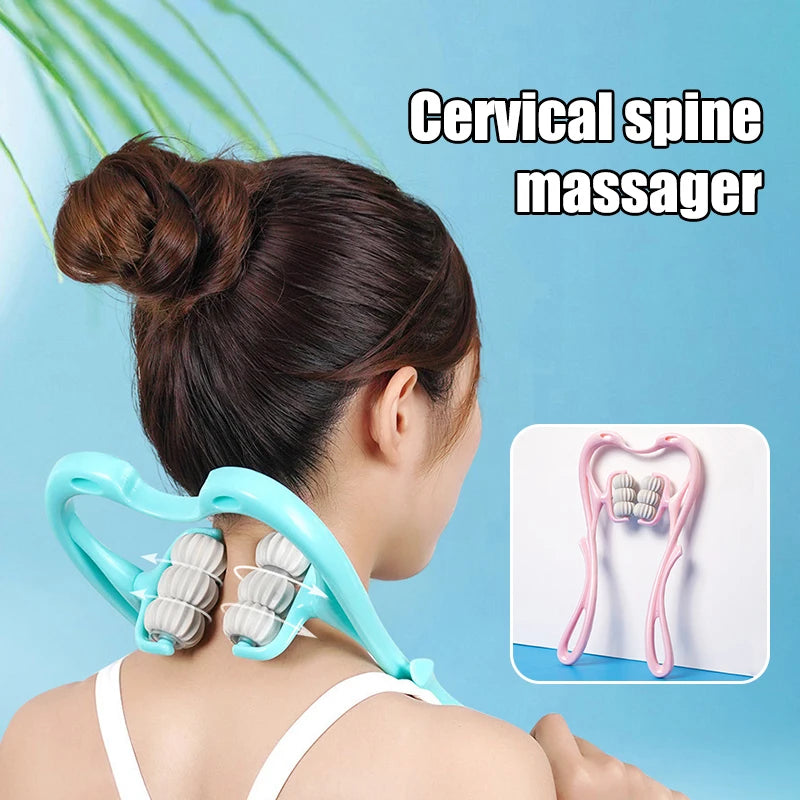 Six-Wheel Manual Cervical Massager – Therapeutic Roller for Neck, Back & Waist Relief - Image 2