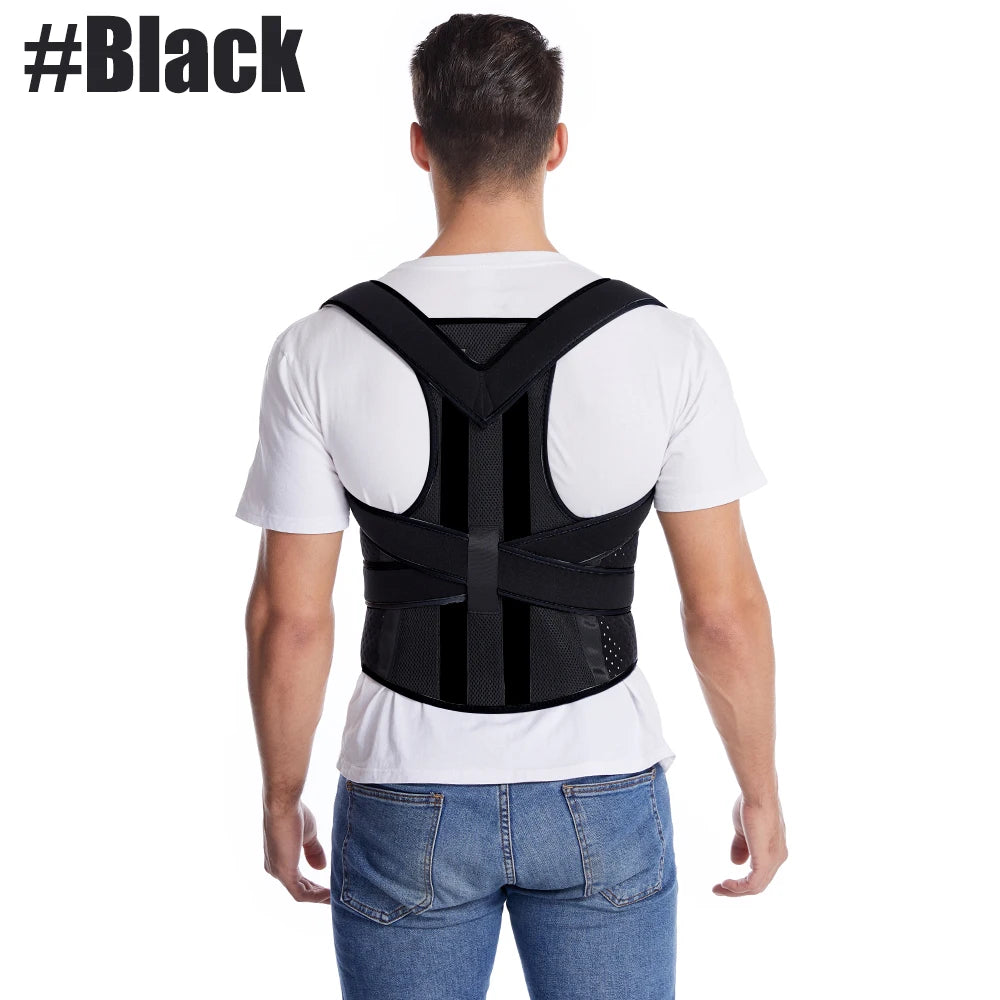 Straight Back Posture Corrector – Adjustable Shoulder & Lumbar Support Brace with Spine Plate - Image 7