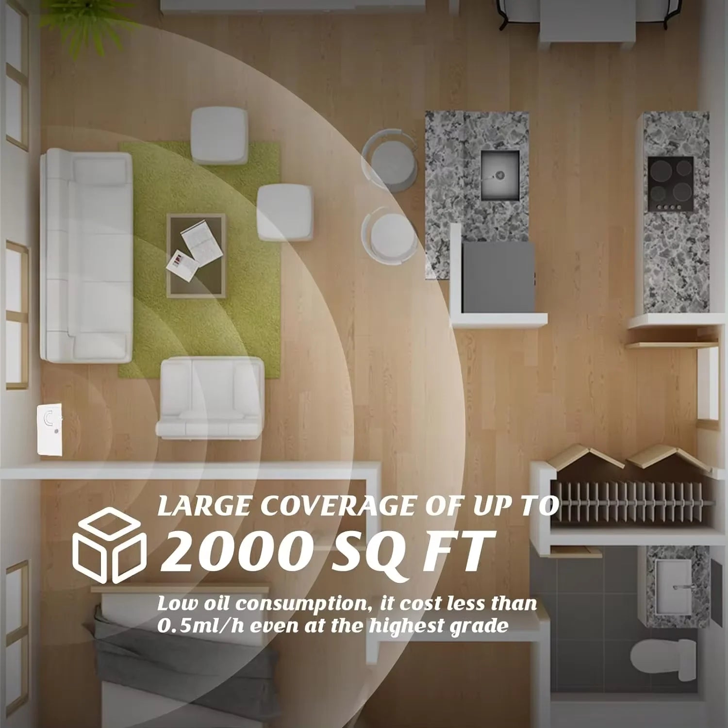 Smart Aroma Diffuser – App-Controlled Scenting Device for Home, Hotel & Office Aromatherapy - Image 4