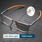 TR90 Sports Photochromic Eyewear – Anti-Blue Light Glasses with Flexible Spring Hinges for Men