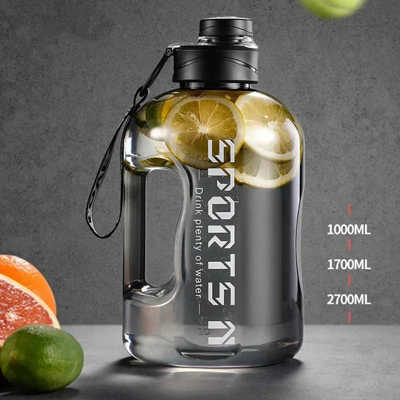 1.7L/2.7L Large Capacity Sports Water Bottle – Portable Gym & Outdoor Hydration Jug - Image 2
