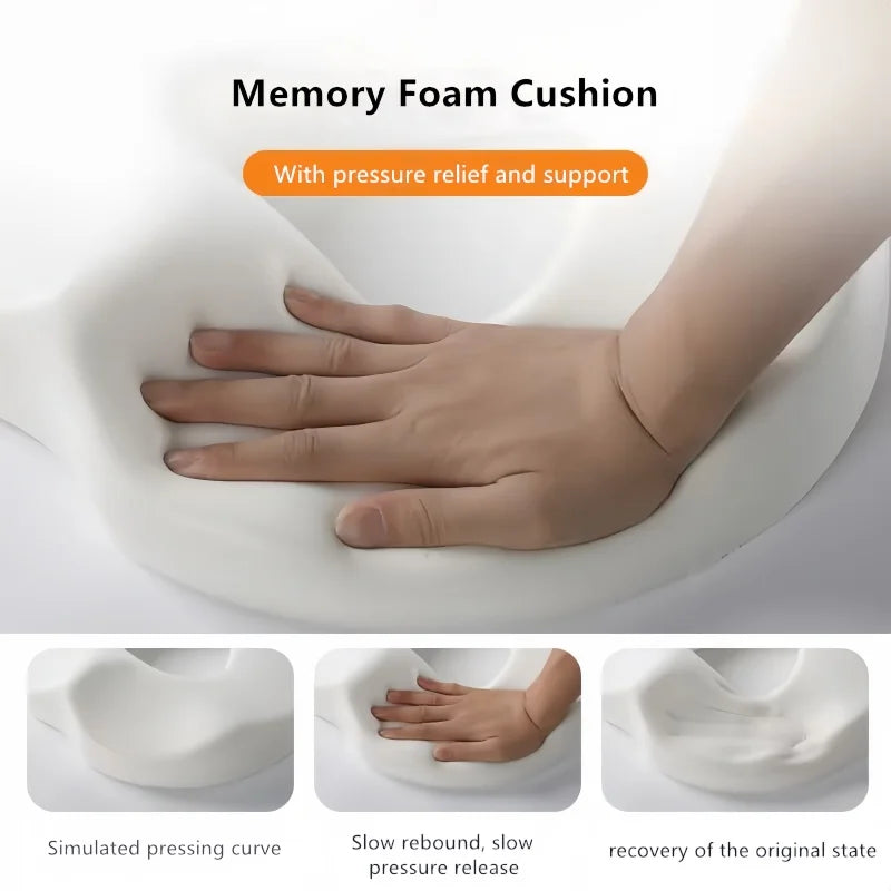 Portable Memory Foam Seat Cushion – Post-Hemorrhoid & Pain Relief Travel Pad - Image 3