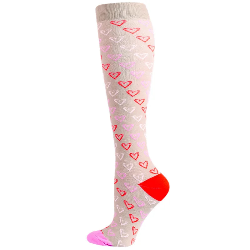 20–30mmHg Compression Socks – Pink Knee-High Stockings for Varicose Veins, Pain Relief & Circulation Support - Image 17