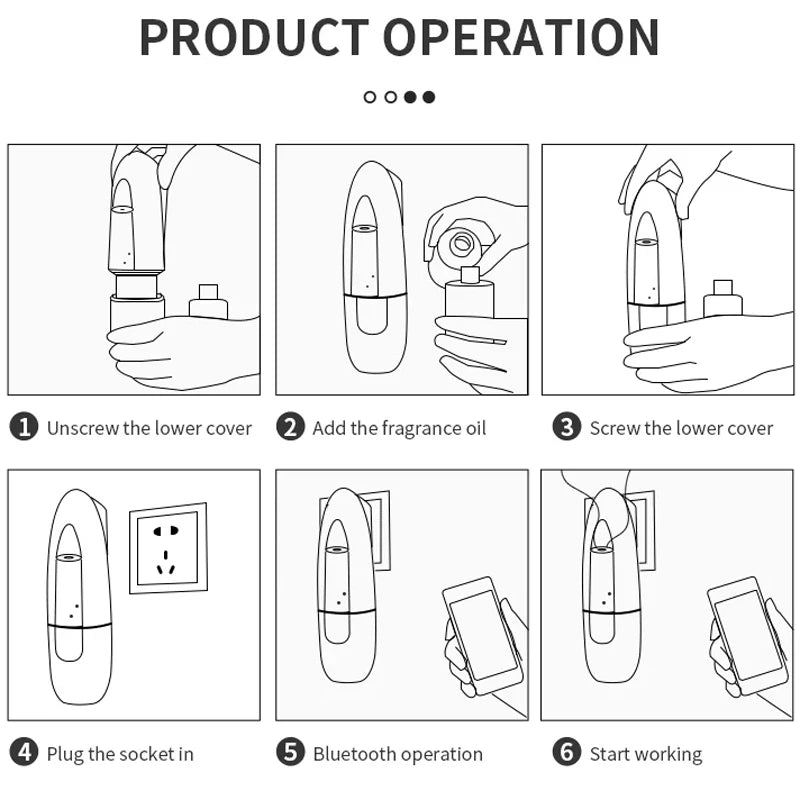 Smart Aroma Essential Oil Diffuser – Bluetooth APP-Controlled Wall Plug-In Scent Machine - Image 6