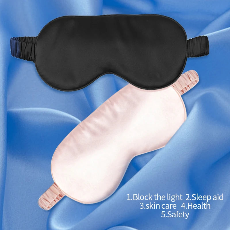 100% Pure Silk Double-Sided Eye Mask – Luxury Sleep Shade for Light Blocking & Comfort - Image 3