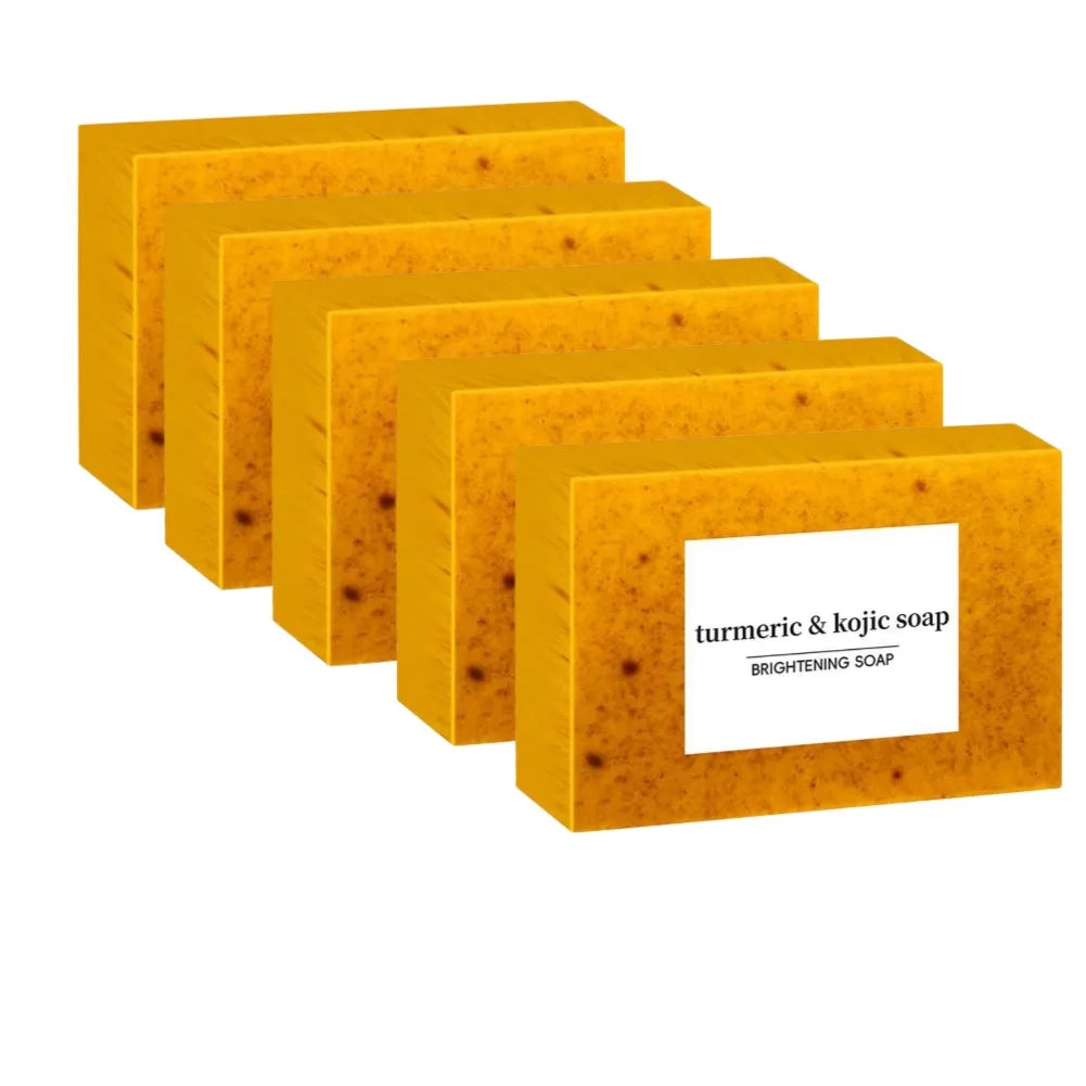 100g Turmeric Handmade Soap – Lemon Kojic Acid Soap for Face & Body Care (1/3/5pcs) - Image 7