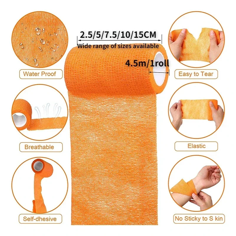 Sports Elastic Bandage – Self-Adhesive Tape for Joint Support & Injury Protection - Image 5