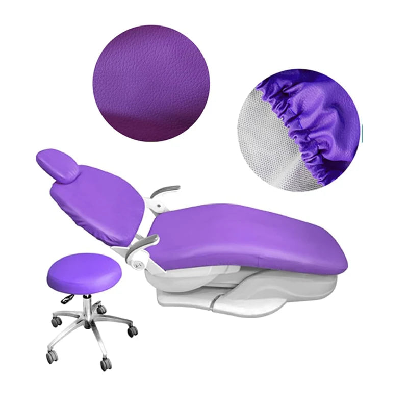 4-Piece PU Leather Dental Chair Cover Set – Waterproof & Elastic Protective Kit - Image 3