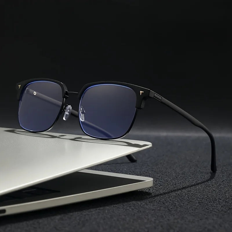 Stylish Square Men's Computer Glasses – Blue Light Blocking Eyewear for Digital Eye Protection - Image 5