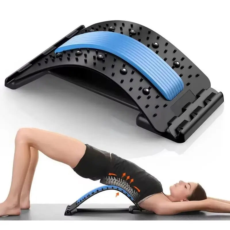 Blue Magic Back Stretcher – Lumbar Support & Spine Massager for Pain Relief