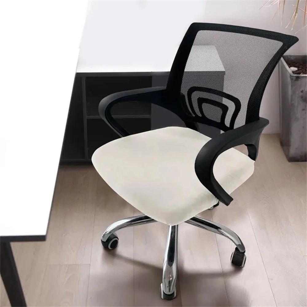 Stretch Velvet Office Chair Cover – Universal Elastic Seat Protector - Image 13