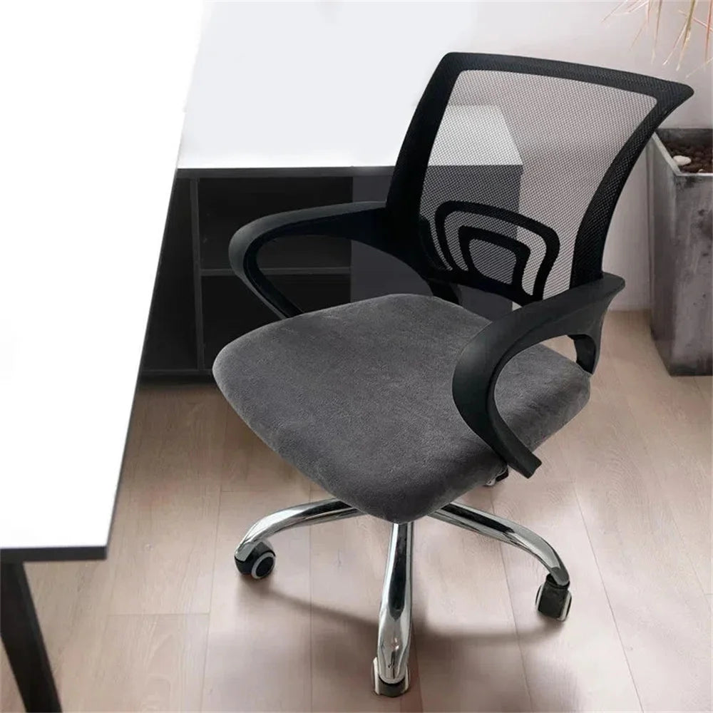 Stretch Velvet Office Chair Cover – Universal Elastic Seat Protector - Image 17