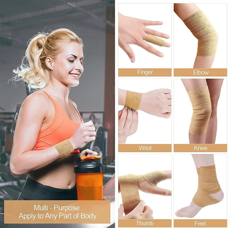 Elastic Bandage Wrap – Self-Adhesive Sports Tape for Joint & Muscle Support - Image 2