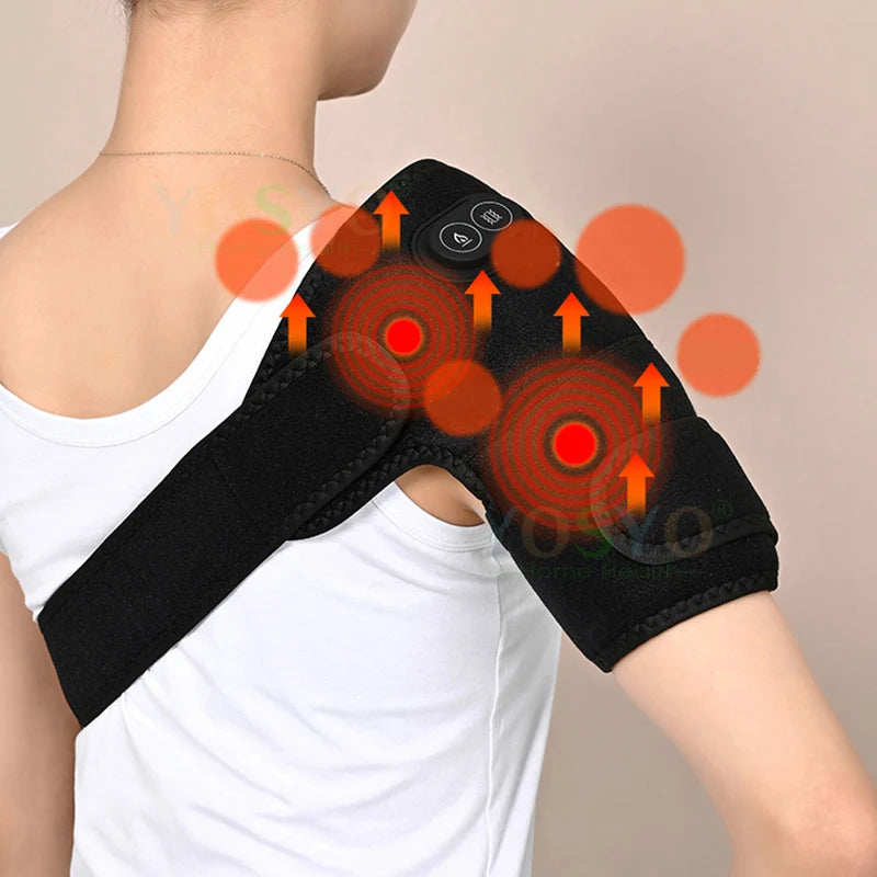 Electric Heated Shoulder & Knee Brace – Vibration Massage with Far Infrared Heat - Image 3