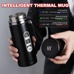Stainless Steel Thermos Bottle with LED Temperature Display – 500ml–1L Vacuum Flask