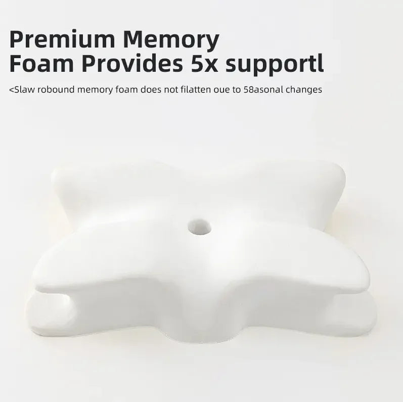 Butterfly Shape Cervical Pillow – Orthopedic Memory Foam Neck Protection Pillow - Image 4