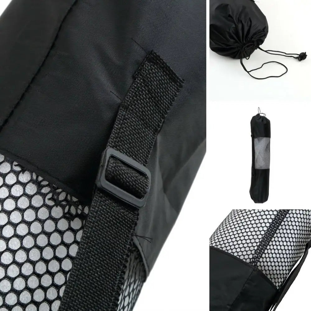 Portable Yoga Mat Bag – Breathable Sports Carry Bag with Adjustable Shoulder Straps (Black) - Image 4