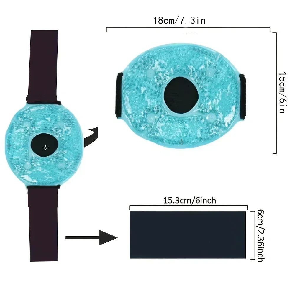 Silver-Purple Cooling Knee Brace – Adjustable Hot & Cold Compress Wrap - Image 2