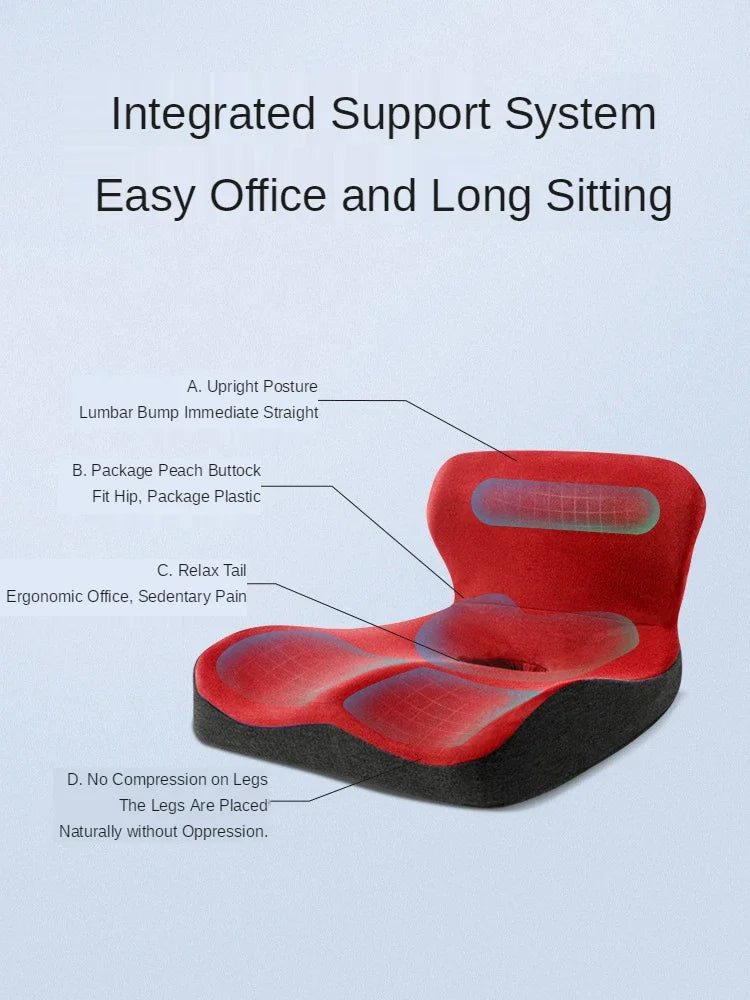 Upgraded "L" Shape Cushion – Orthopedic Memory Foam for Back & Coccyx Support