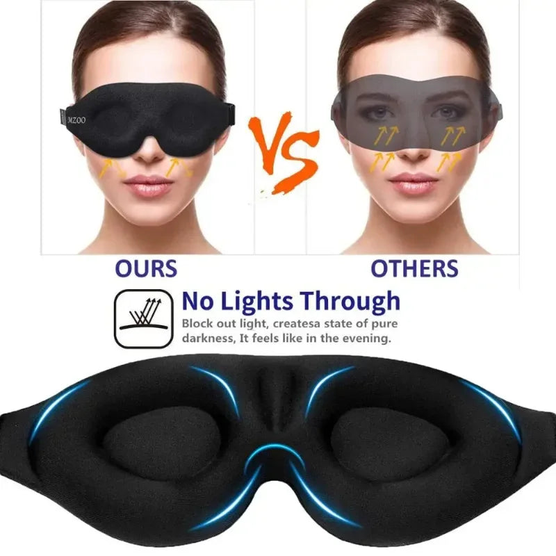 3D Contoured Eye Mask for Sleeping – Molded Night Blindfold for Women & Men - Image 3