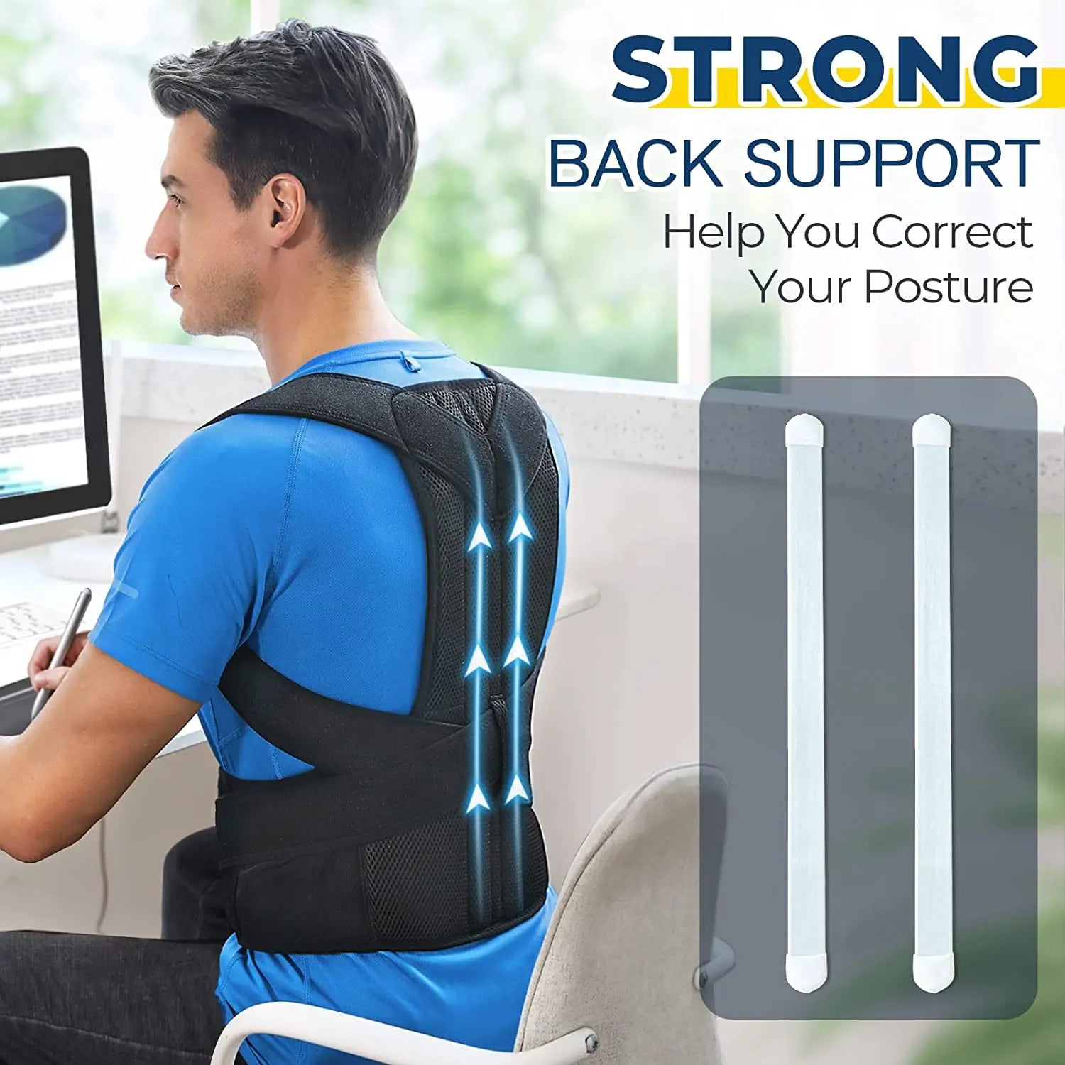 Full Back Posture Corrector – Adjustable Support for Upper & Lower Back Pain Relief - Image 3