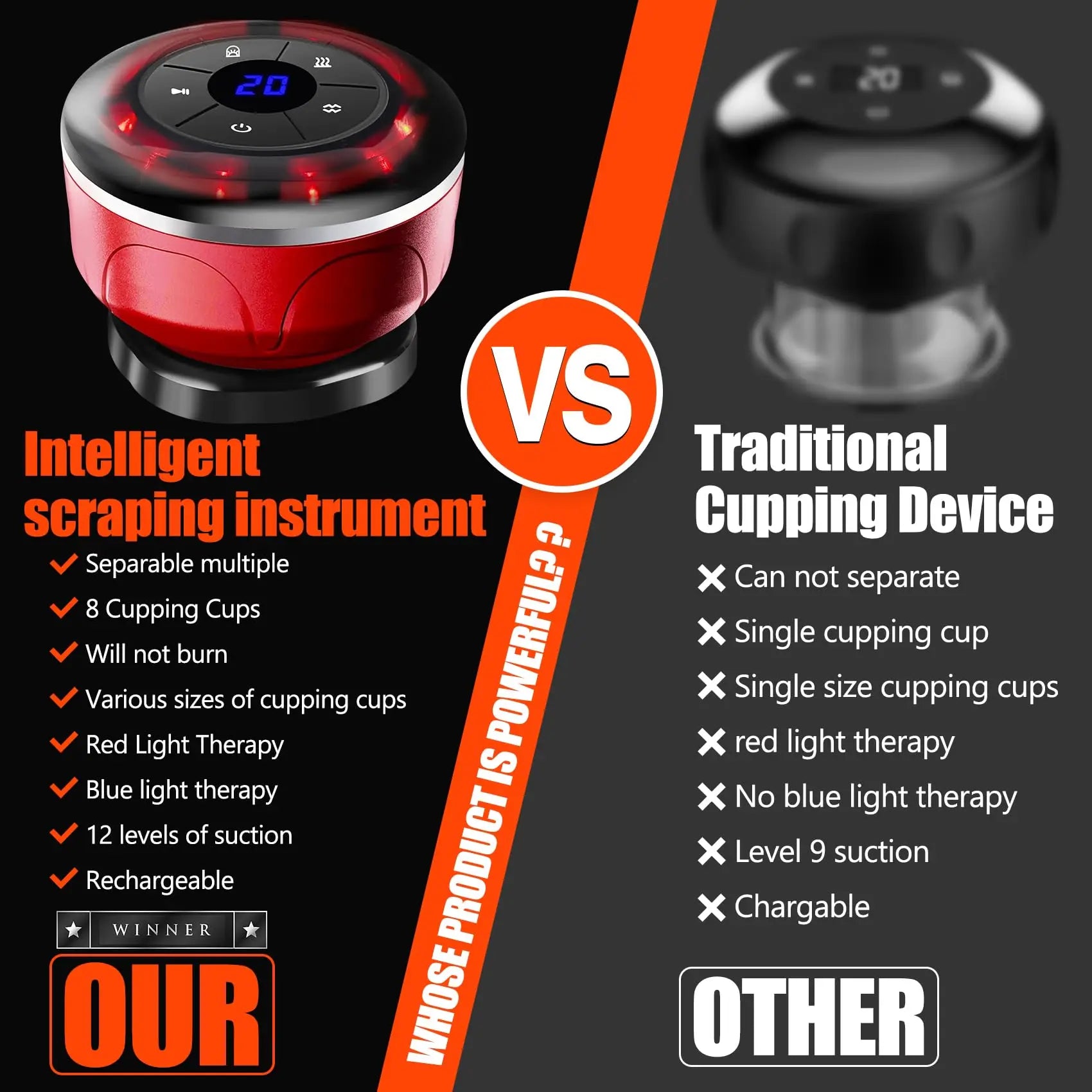 8-Cup Electric Cupping Massager – Gua Sha, Vacuum Suction & EMS Therapy for Anti-Cellulite & Body Slimming - Image 4