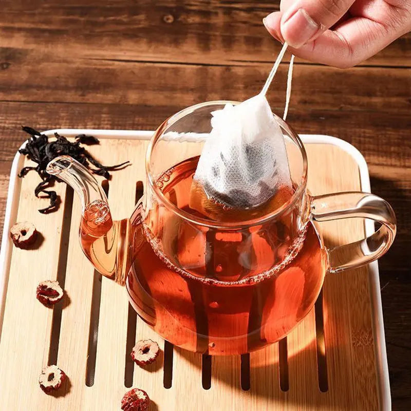 Disposable Tea Filter Bags – Non-Woven Fabric Empty Tea Bags with String & Heat Seal - Image 2