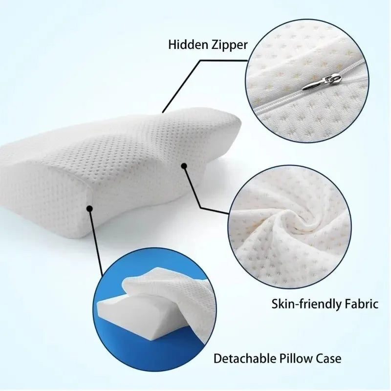 Butterfly-Shaped Memory Foam Orthopedic Pillow - Image 2
