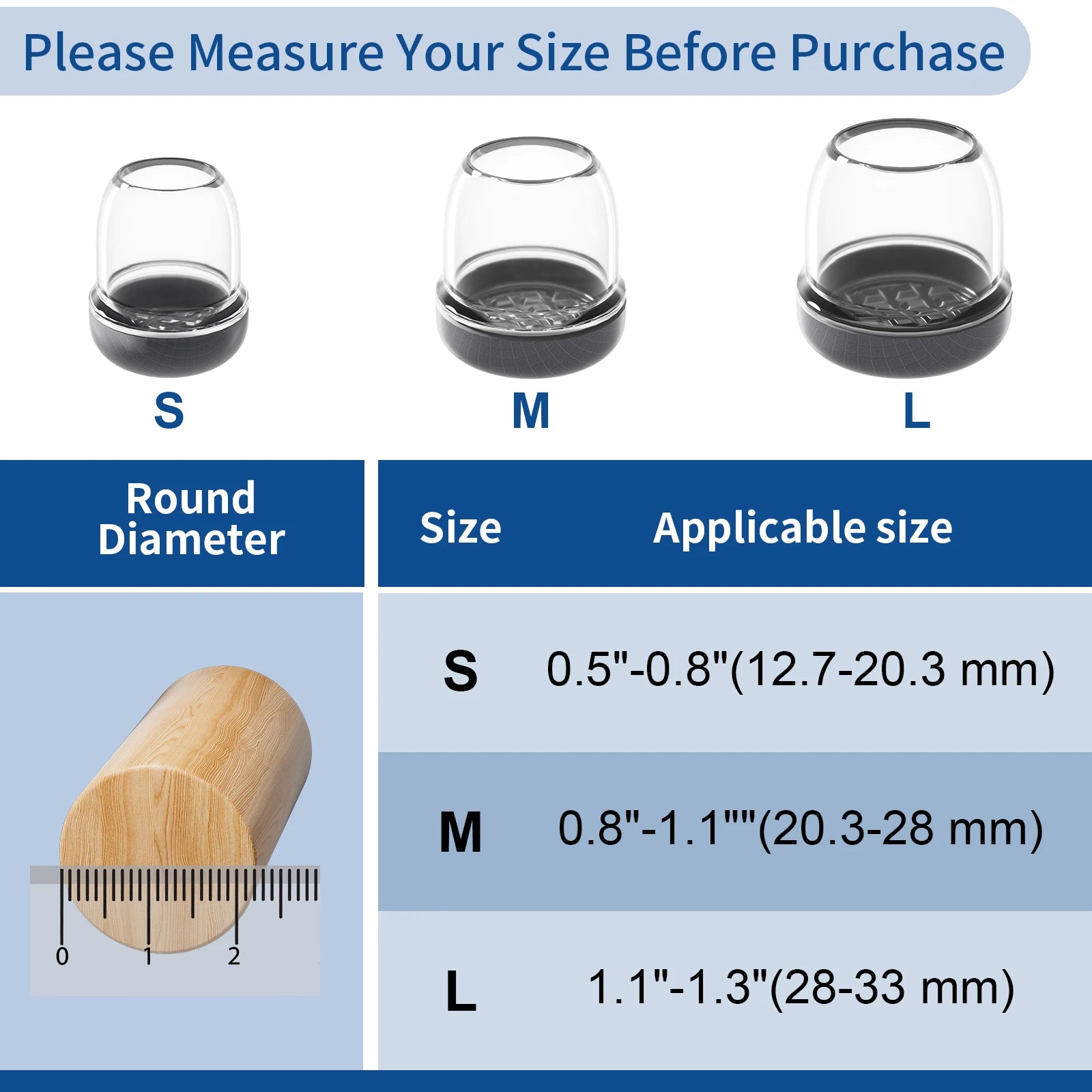 16PCS Round Chair Leg Floor Protectors – Graphene Nylon Bottom Pads for Smooth, Hair-Free Gliding - Image 9