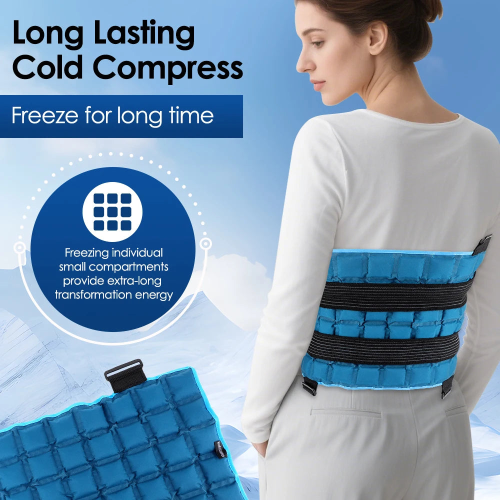 58×35cm Self-Absorbing Water Knee Brace Pad – Hot & Cold Compress Wrap for Physiotherapy - Image 2