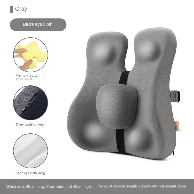 Memory Foam Seat Cushion & Back Support Pillow Set – Orthopedic Relief for Coccyx, Hip & Lumbar - Image 11