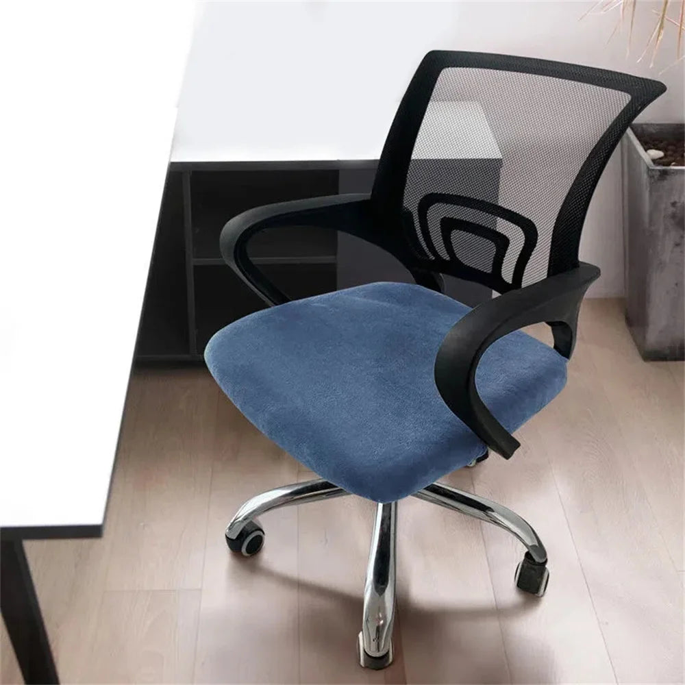 Stretch Velvet Office Chair Cover – Universal Elastic Seat Protector - Image 14