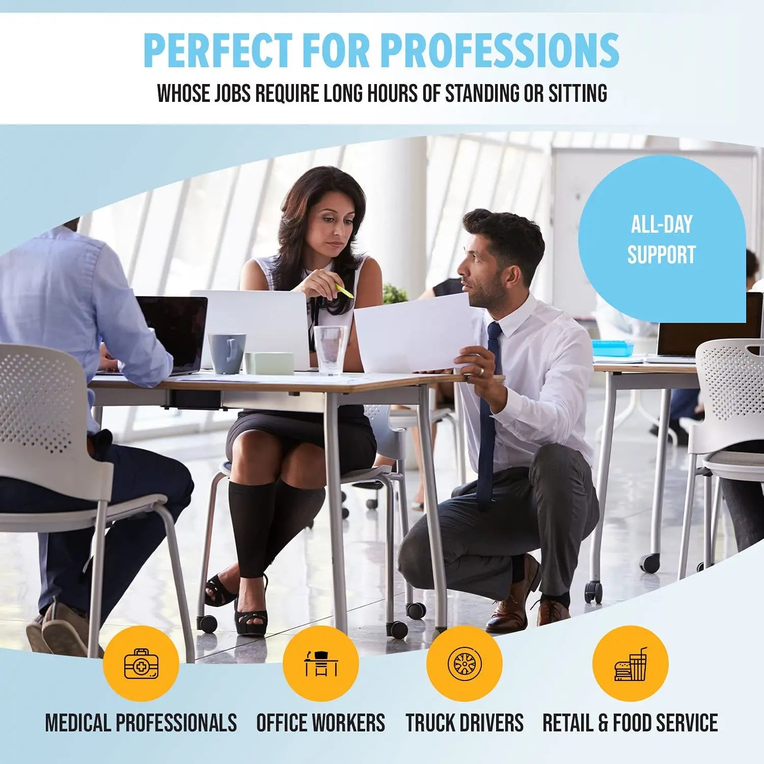 3 Pairs/Pack Compression Socks – 30mmHg Knee-High Support for Men & Women (58 Styles) - Image 6