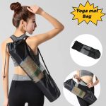 Portable Yoga Mat Bag – Breathable Sports Carry Bag with Adjustable Shoulder Straps (Black)