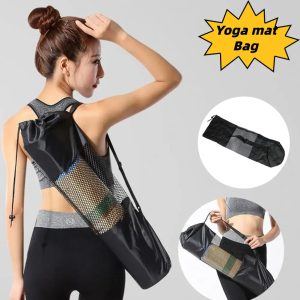 Portable Yoga Mat Bag – Breathable Sports Carry Bag with Adjustable Shoulder Straps (Black)