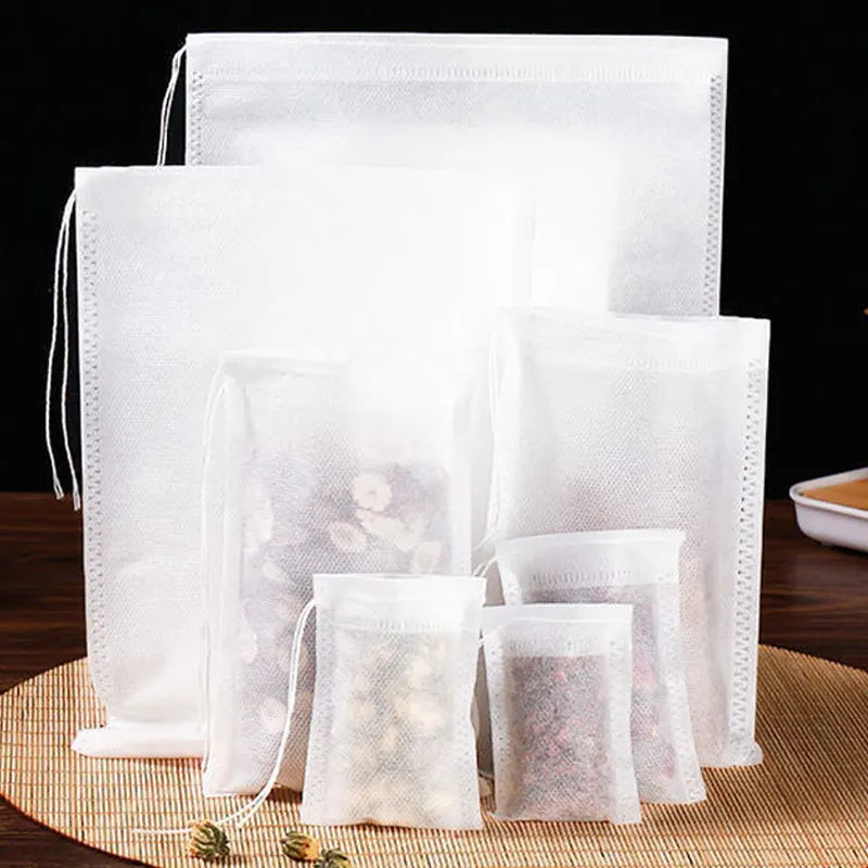 Disposable Tea Filter Bags – Non-Woven Fabric Empty Tea Bags with String & Heat Seal - Image 4