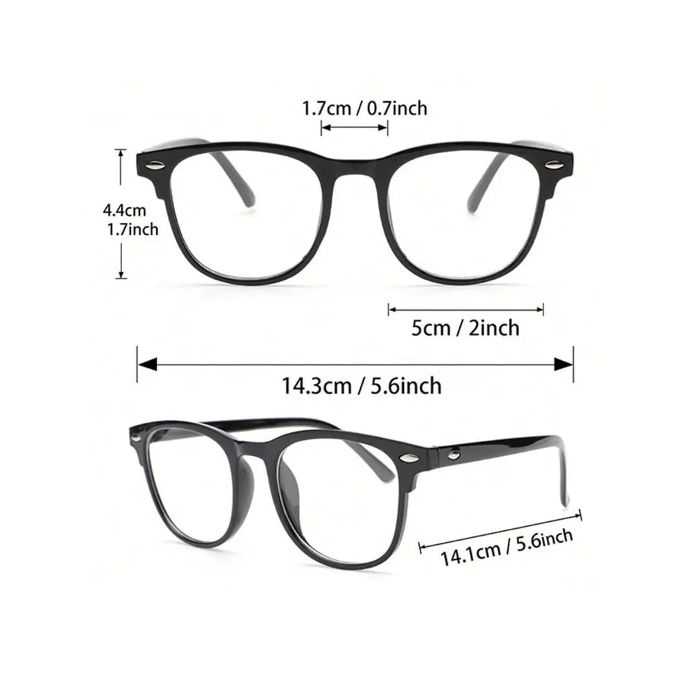 Unisex Square Anti-Blue Light Clear Glasses – Trendy Back-to-School Eyewear Accessory - Image 4