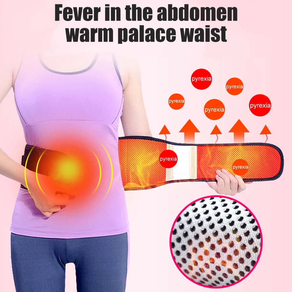 Tcare Tourmaline Self-Heating Back Support Belt – Adjustable Magnetic Therapy Waist Brace - Image 2