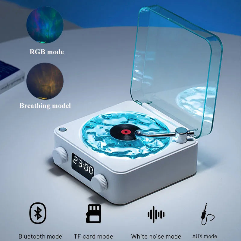 Mini Retro White Noise Bluetooth Speaker – Portable Vintage Sleep Aid with Subwoofer & RGB Light - Image 2