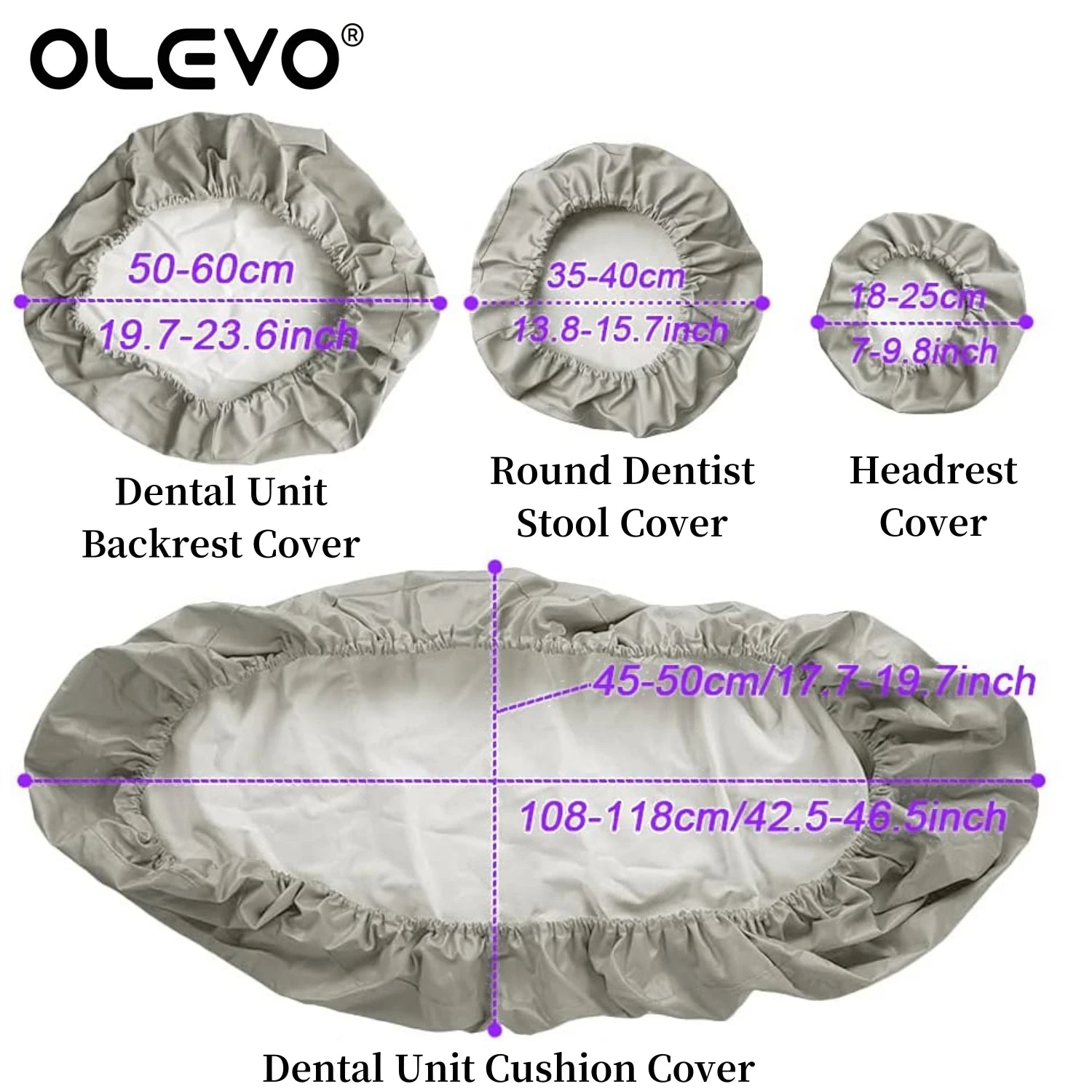 4-Piece PU Leather Dental Chair Seat Cover Set – Waterproof & Elastic Protection - Image 2