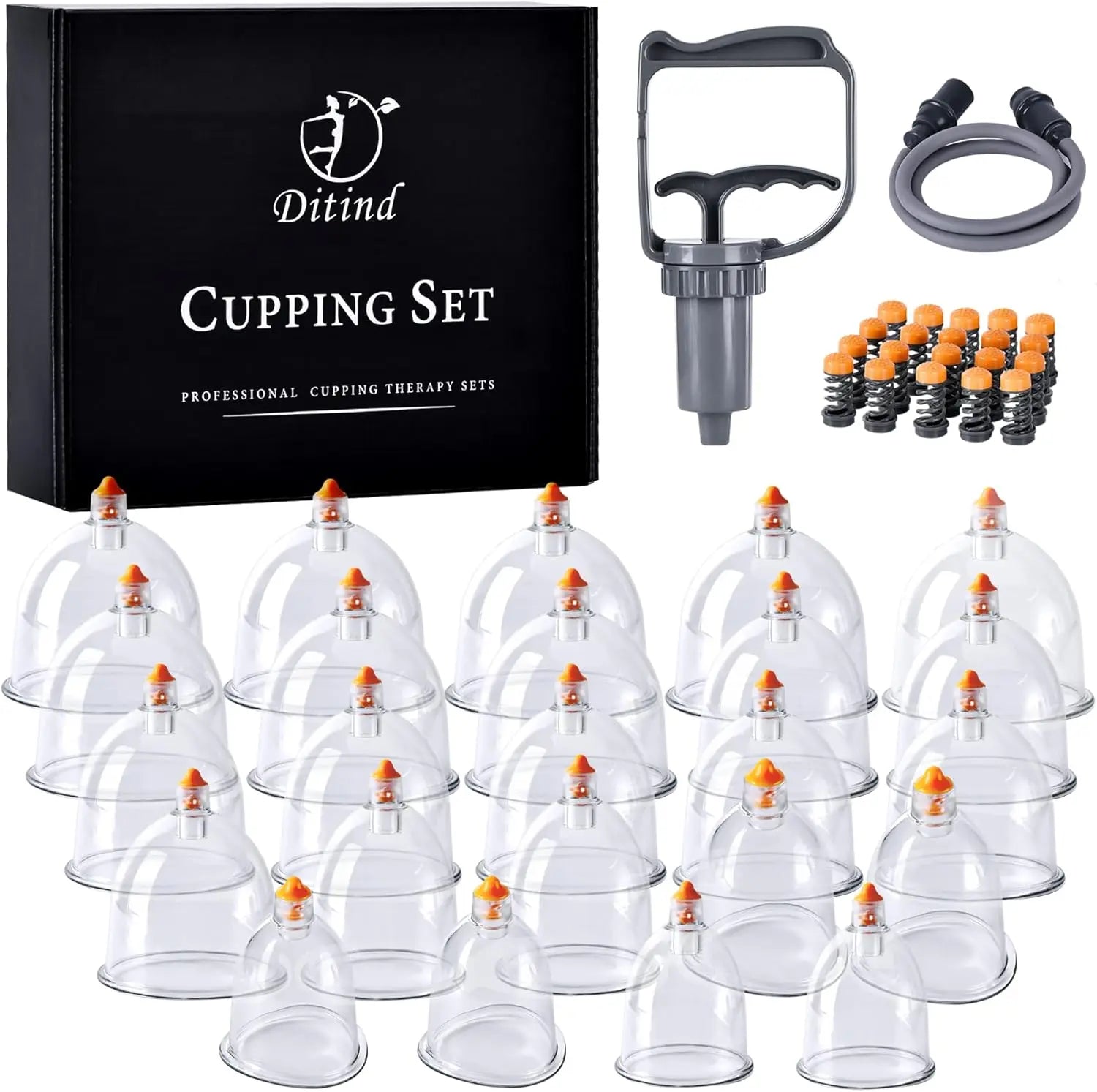32-Piece Cupping Therapy Set – Vacuum Massage Kit with Hand Pump - Image 5