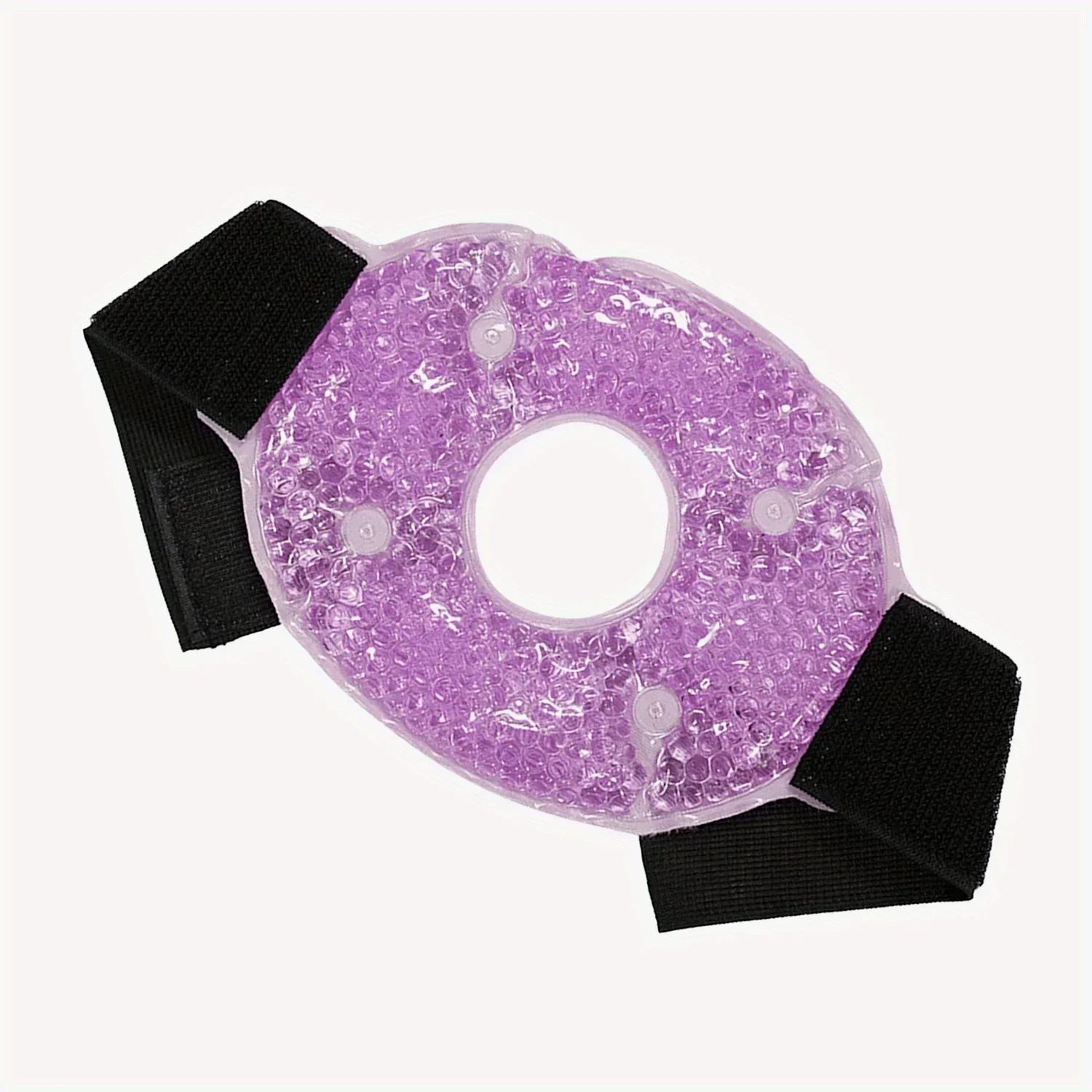 Silver-Purple Cooling Knee Brace – Adjustable Hot & Cold Compress Wrap - Image 10